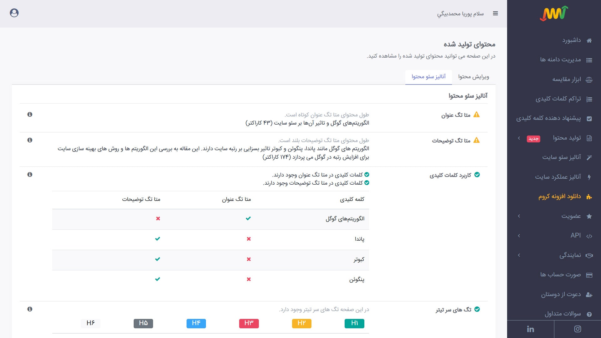 آنالیز محتوای تولید شده با هوش مصنوعی
