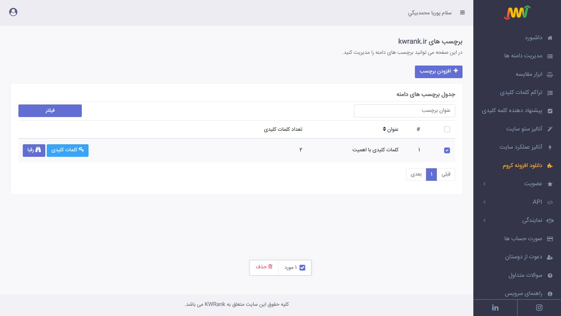 برچسب ها